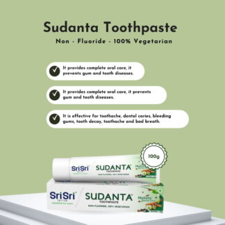 Sudanta Toothpaste -  Non - Fluoride - 100% Vegetarian, 100g