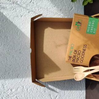Good Food Gift Box - Microgreens, Coconut Bowl and Bamboo Cutlery - Sustainable Gift Box