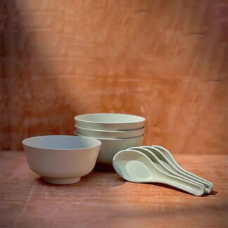 Sustainable Bamboo Bowls with Spoon
